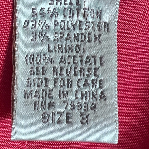 Chico's Vibrant Red Satin Blazer Size 3 (XL) Christmas jacket Holiday layering - Picture 6 of 12